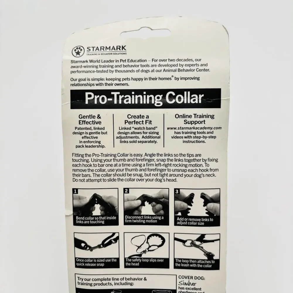Starmark Pro-Training Dog Collar Black 15-in Small. New In Packaging.